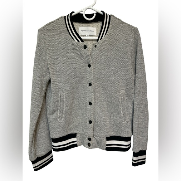 Cupcakes And Cashmere Carlton Knit Sweater Jacket Varsity - Picture 1 of 7